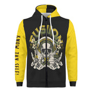 FUSIIION Supreme Crazy Skull Print Classic Zip-Up Hoodie