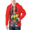 Caribbean Style Zip-Up Hoodie - FUSIIION Sexy Latina Design with Rasta Color Emblem for Streetwear